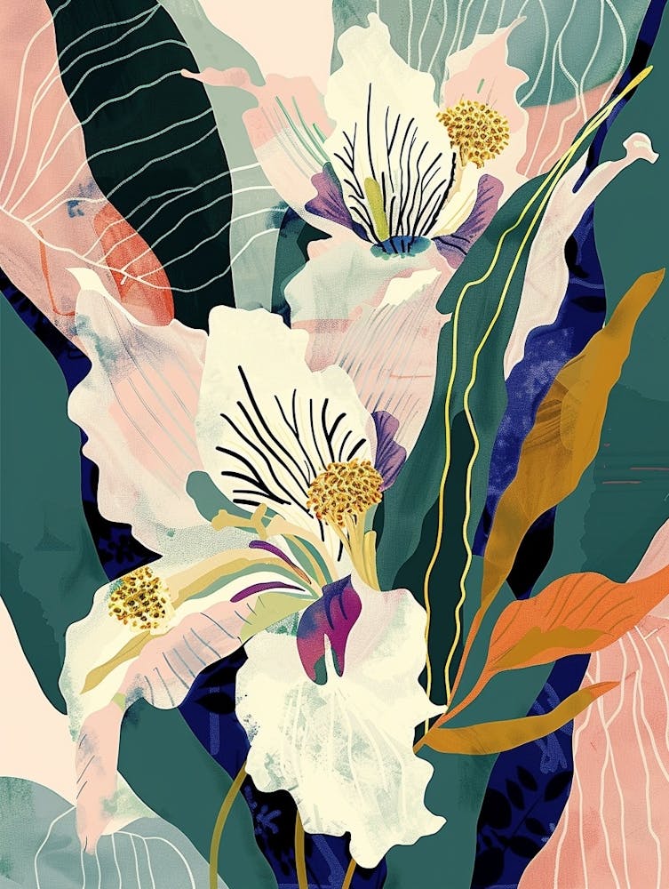 Colourful Flower Illustration Lisianthus 2