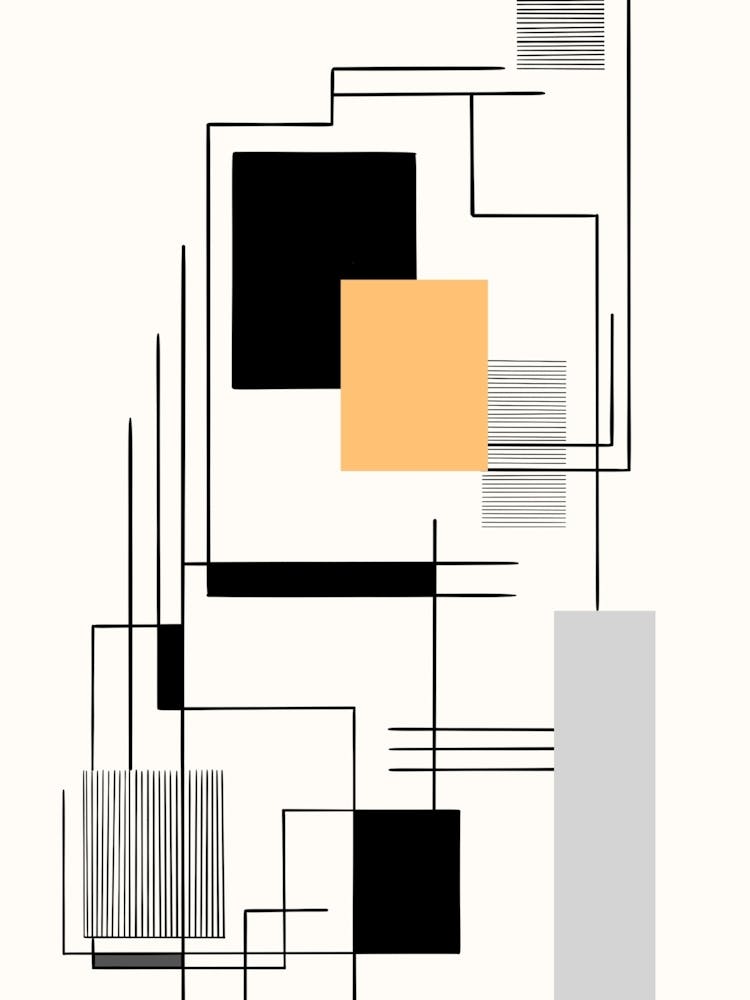 Modern Wall Art Decor, Black and White Contemporary, Unique Home Decor, Sleek Wall Design for Living Room 6