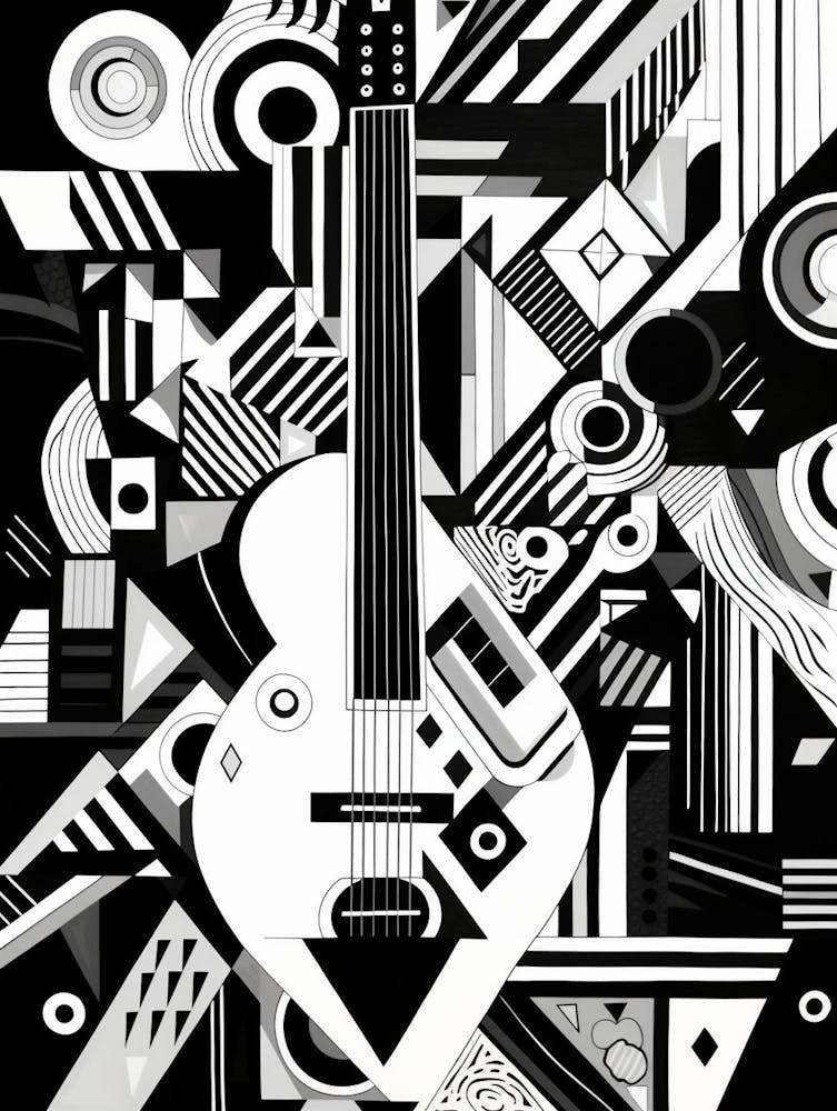 Abstract Geometric Music Illustration 8