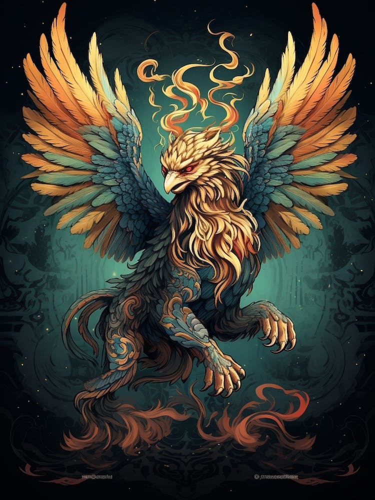 Mythology Griffin Digital Illustration 2