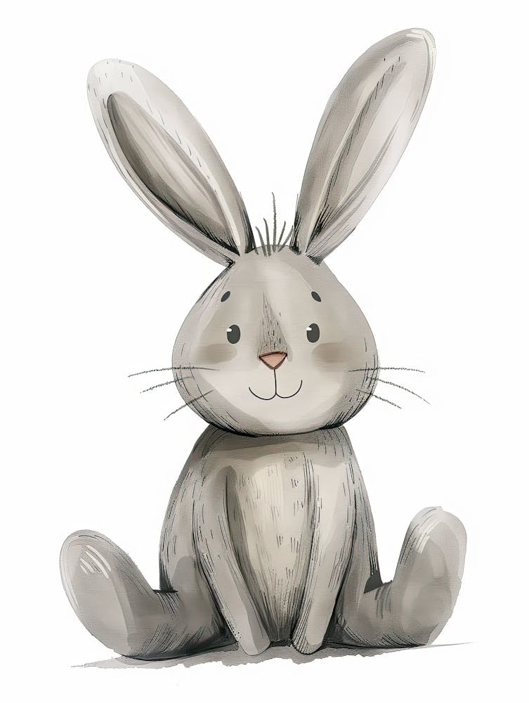 Playful Rabbit Charm Children Prints & Kids Posters