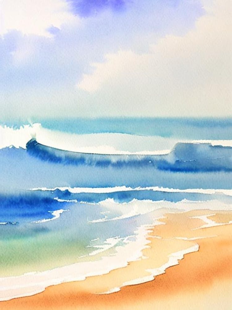 Coolum Beach, Australia Watercolour