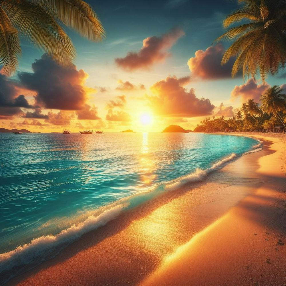 Sunset On The Beach