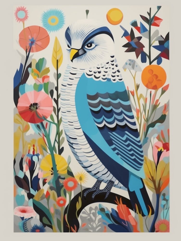 Colourful Scandi Bird Snowy Owl 1