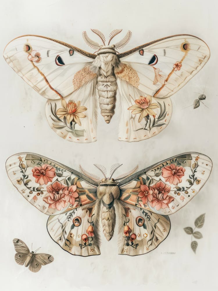 Moths And Butterflies William Morris Style 5