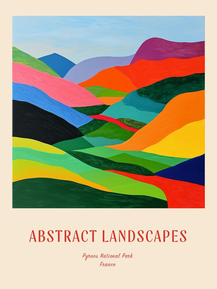 Colourful Abstract Pyrnes National Park France 1 Poster