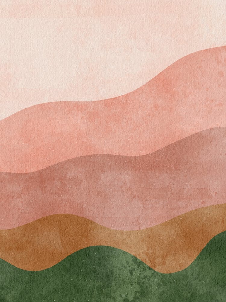 Watercolor Of Mountains 2