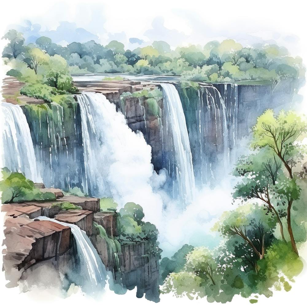 Watercolor Waterfalls 2