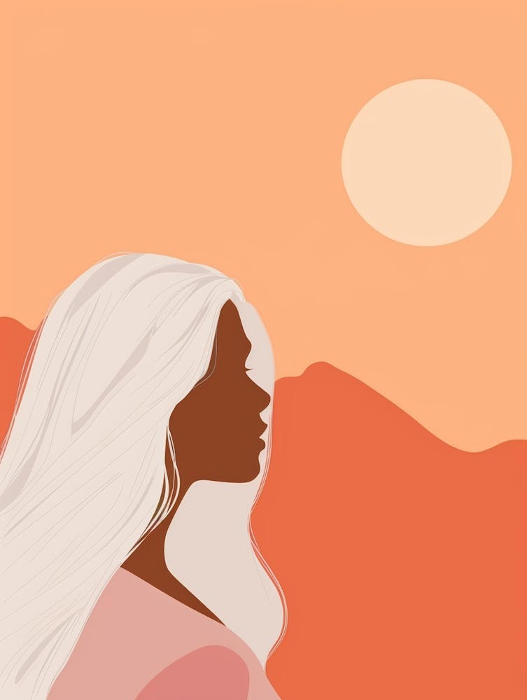 Woman In The Sunset