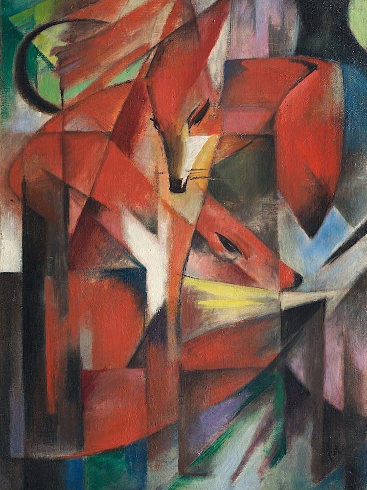 The Fox, 1913 By Franz Marc