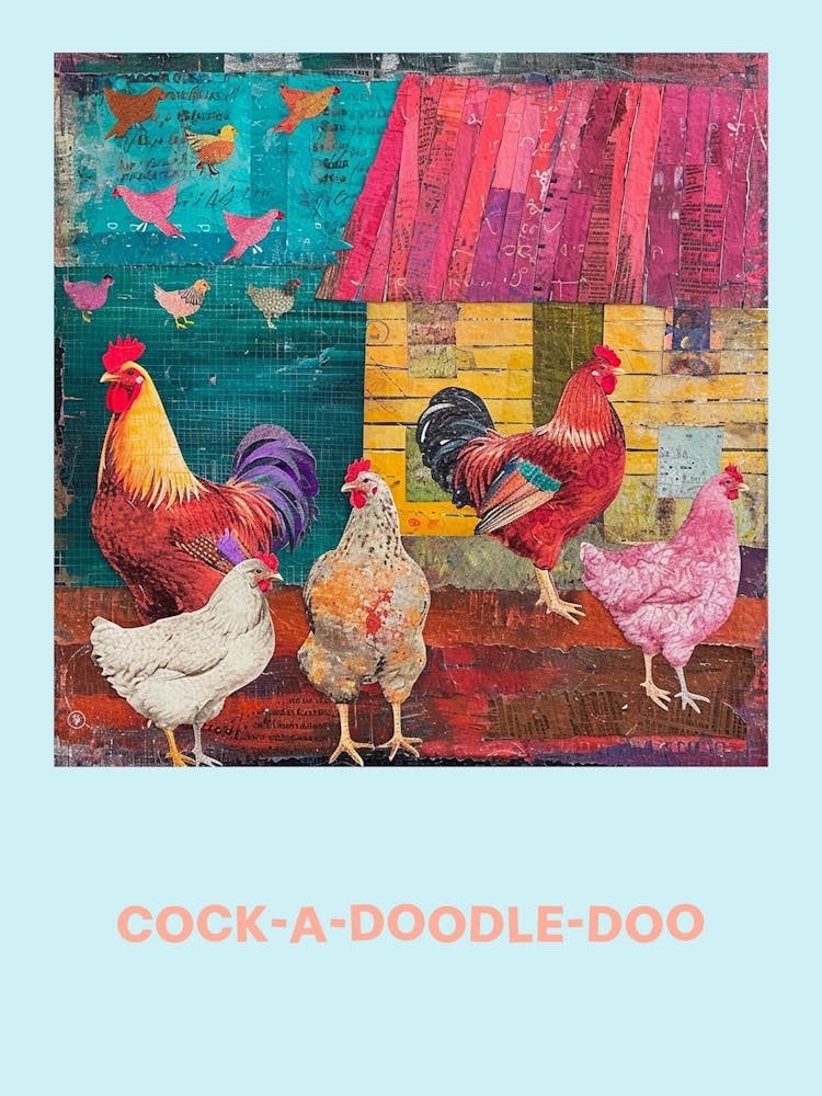 Cock A Doodle Doo Chicken Poster 2