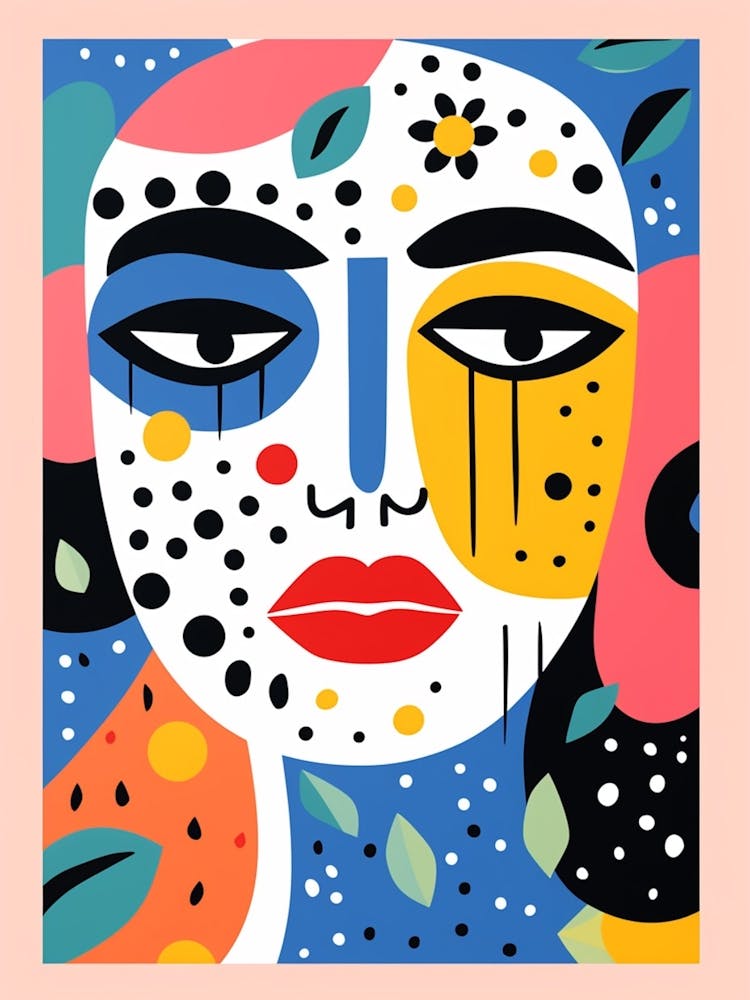 Dot Face Illustration