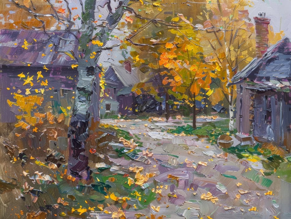 Peinture de route d'automne 612