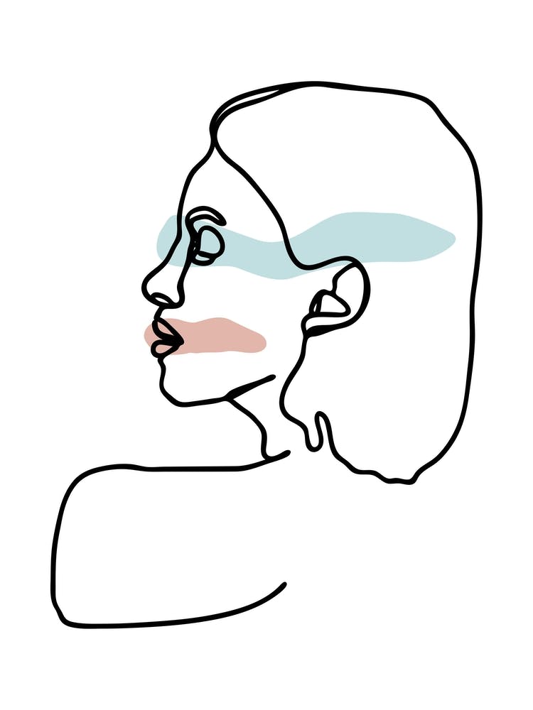 Female Shoulder Line Art