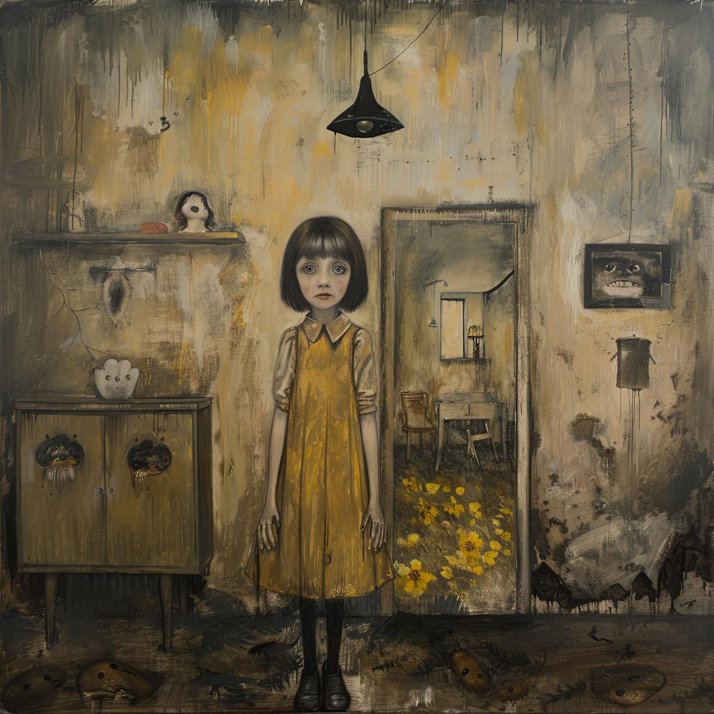 Whispers in the Withered Room. Surrealistic Neo-Expressionism