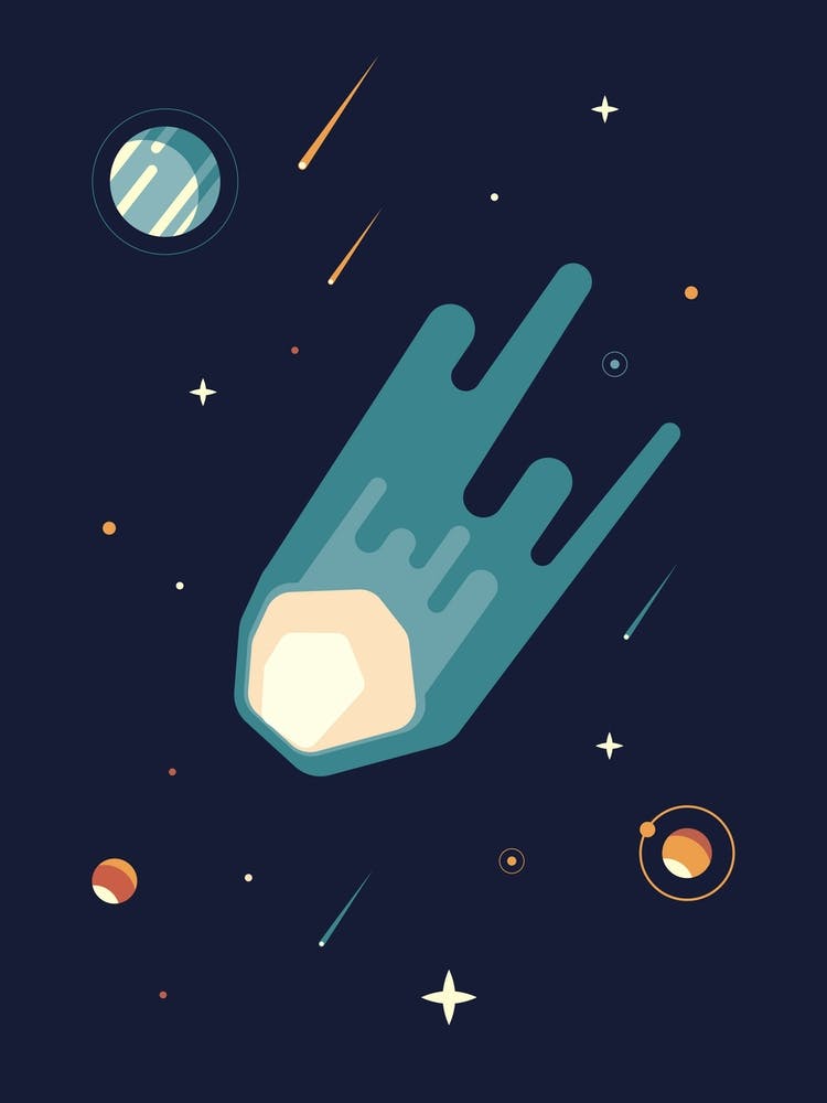 Comet In Outer Space