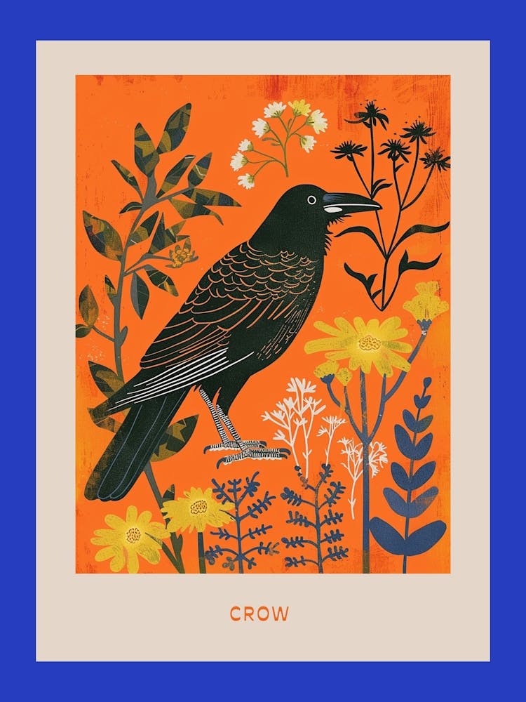 Spring Birds Poster Crow 2