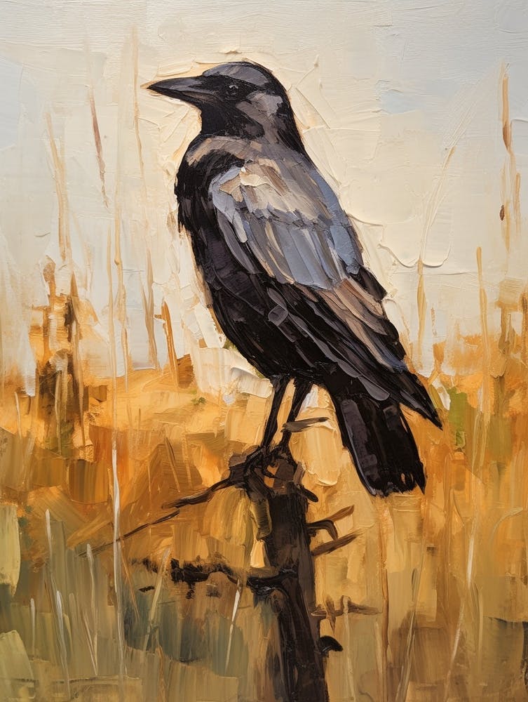 Bird Painting Crow 4