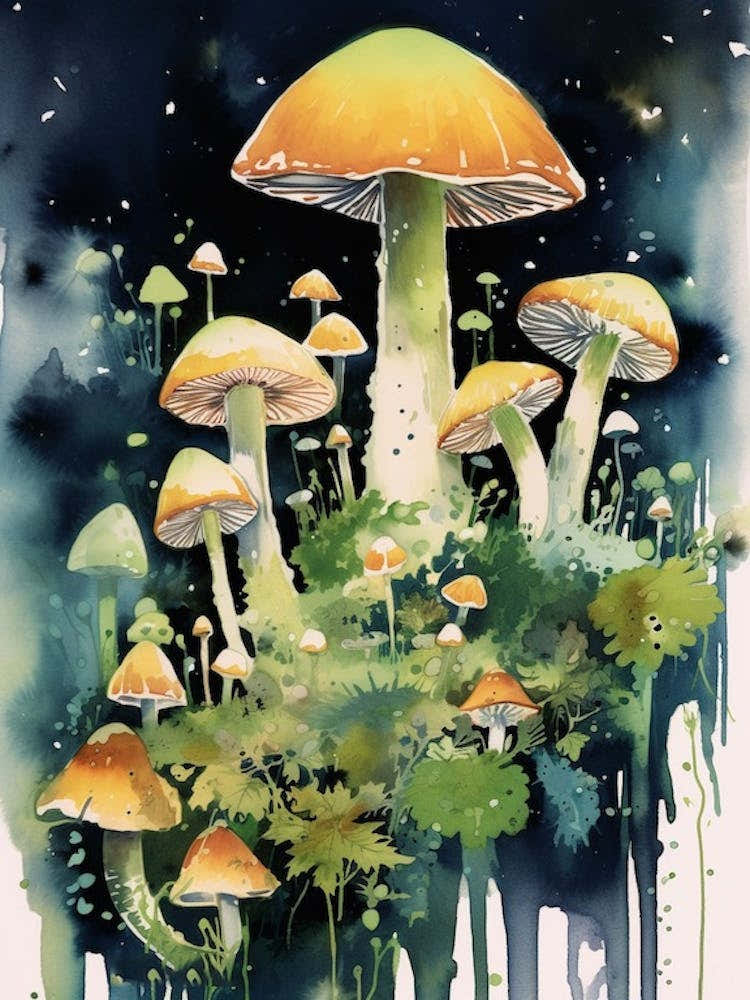 Mushroom Watercolour 4