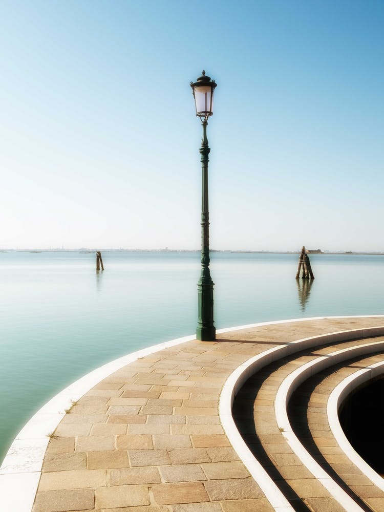 Lone Lamp Post By The Lagoon