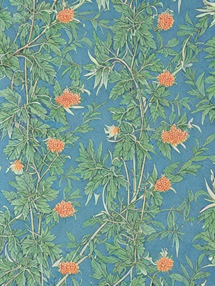 Staghorn Sumac tree Vintage Botanical