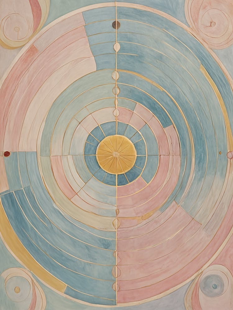 Abstract Pastel Colour Wheel no3