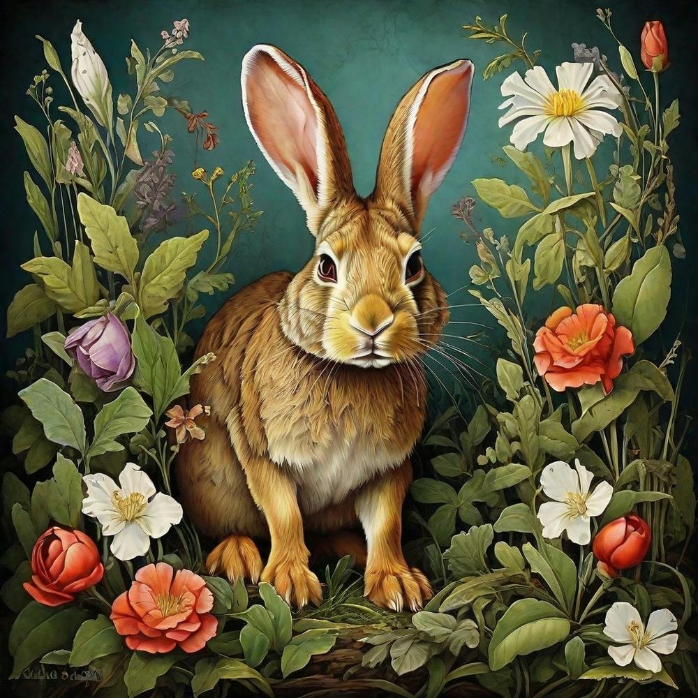 Rabbit In The Garden