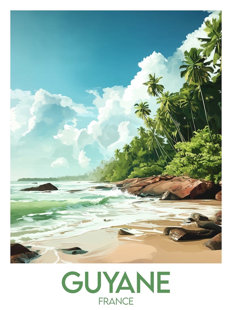 Affiche de voyage Guyane