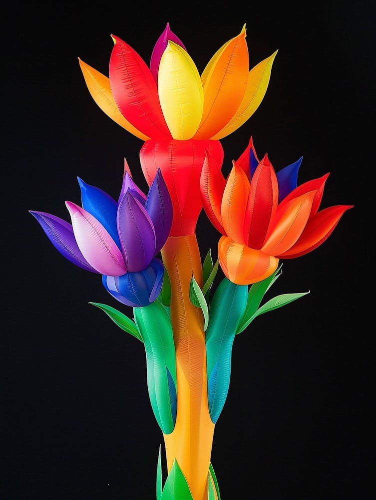 Bright Inflatable Flowers Peacock Flower 2