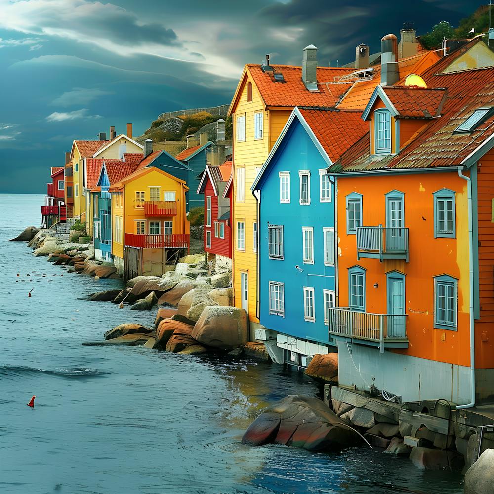 Sea Houses Nature