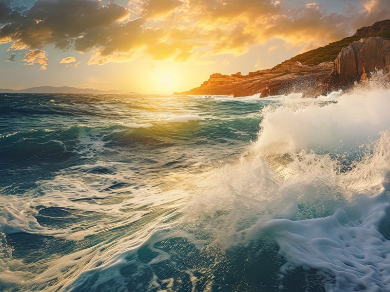 Sunset Over The Sea