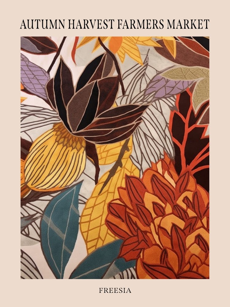 Fall Botanicals Freesia 1 Poster