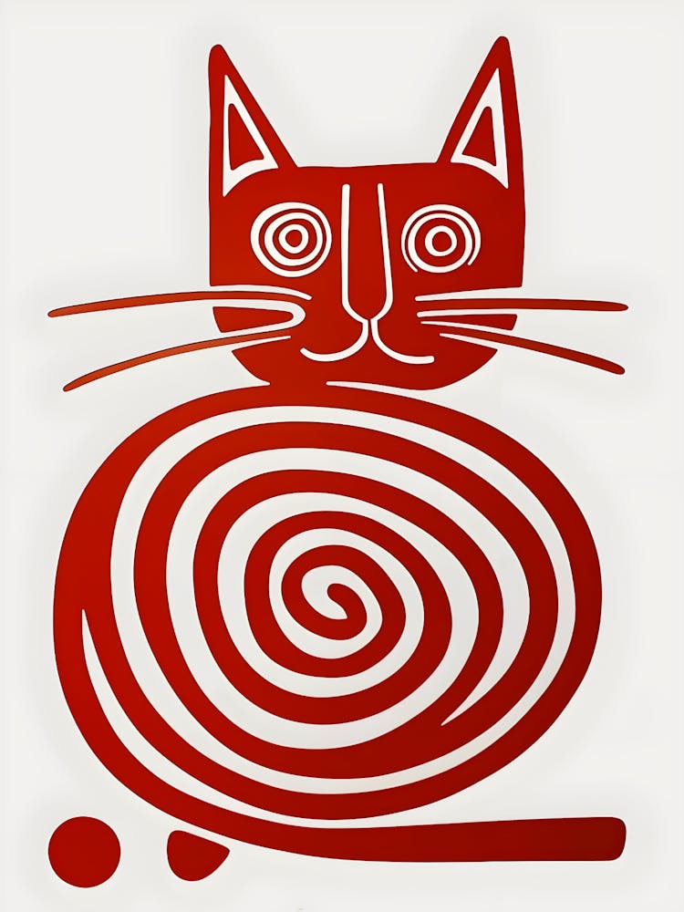 Cat With Spiral