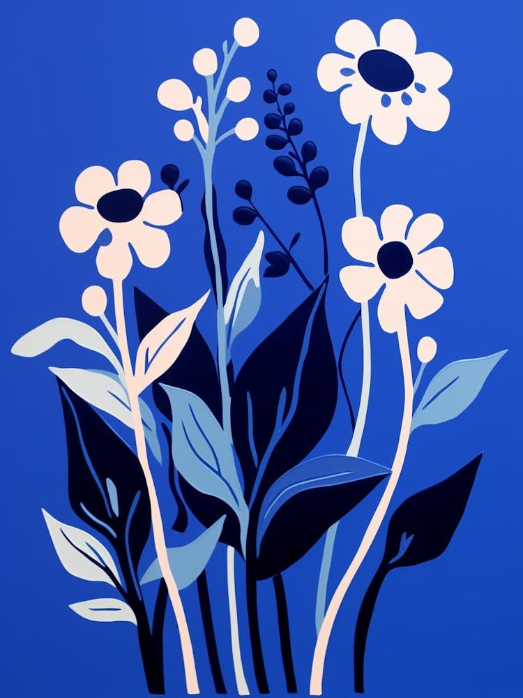 Blue Flower Illustration Lily Of The Valley 4