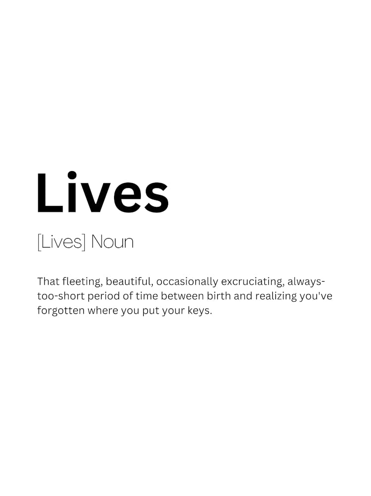 Lives Definition Meaning