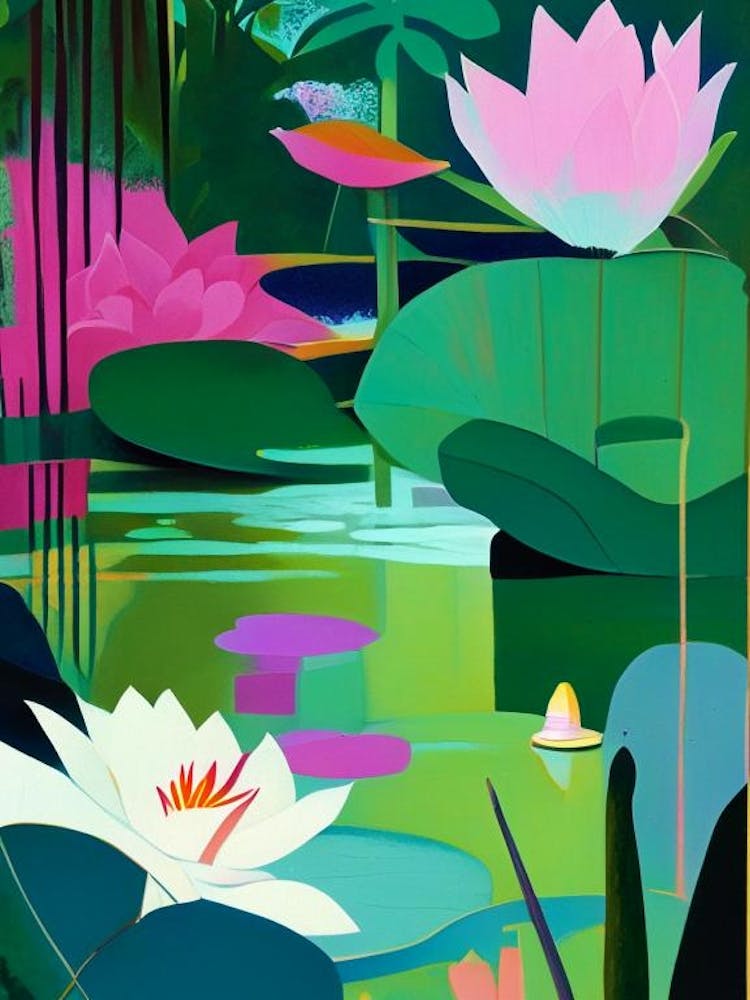 Lotusland, Usa Abstract Still Life