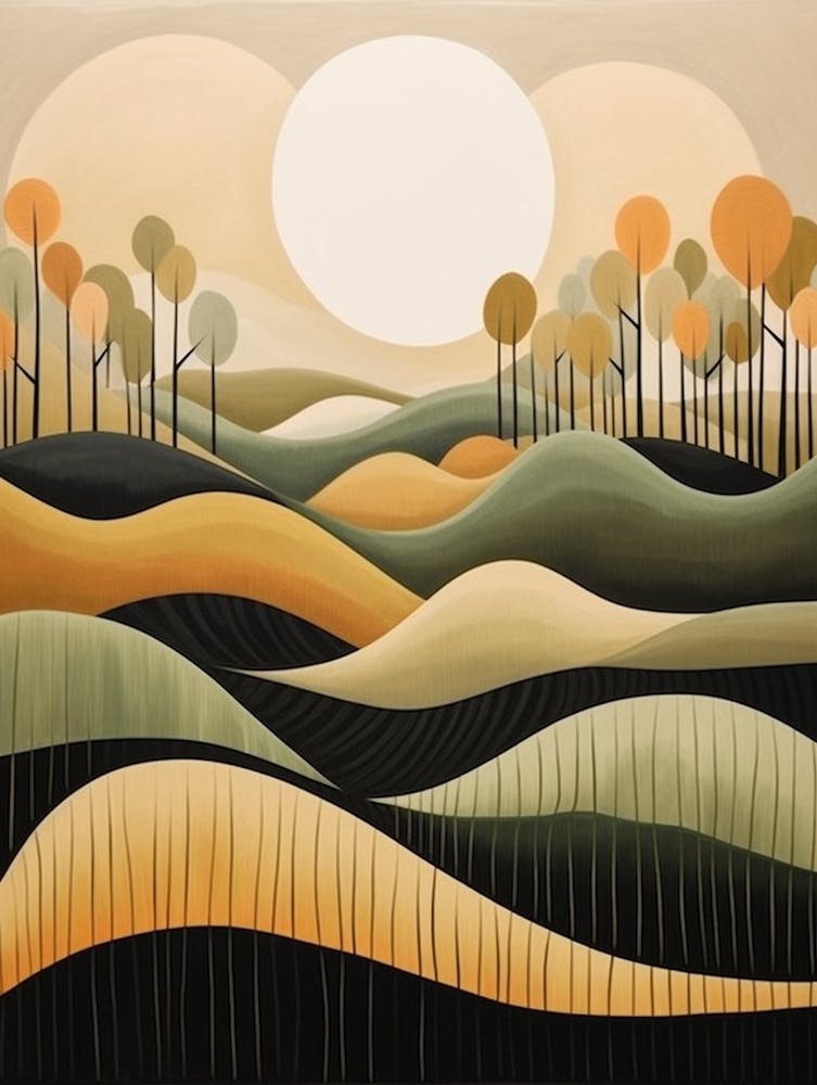 Graslandschaften Abstrakt Minimalistisch 3