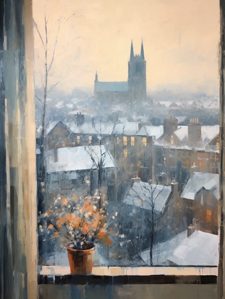 Winter Cityscape Canterbury United Kingdom 2