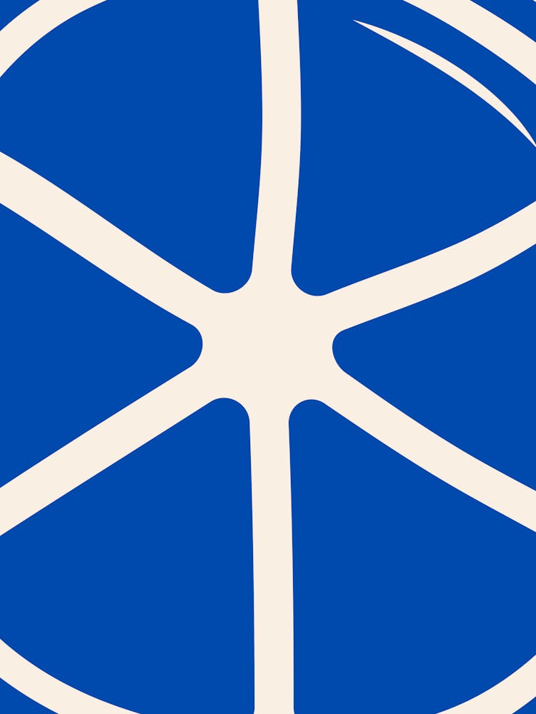 Blue And White Basketball Logo