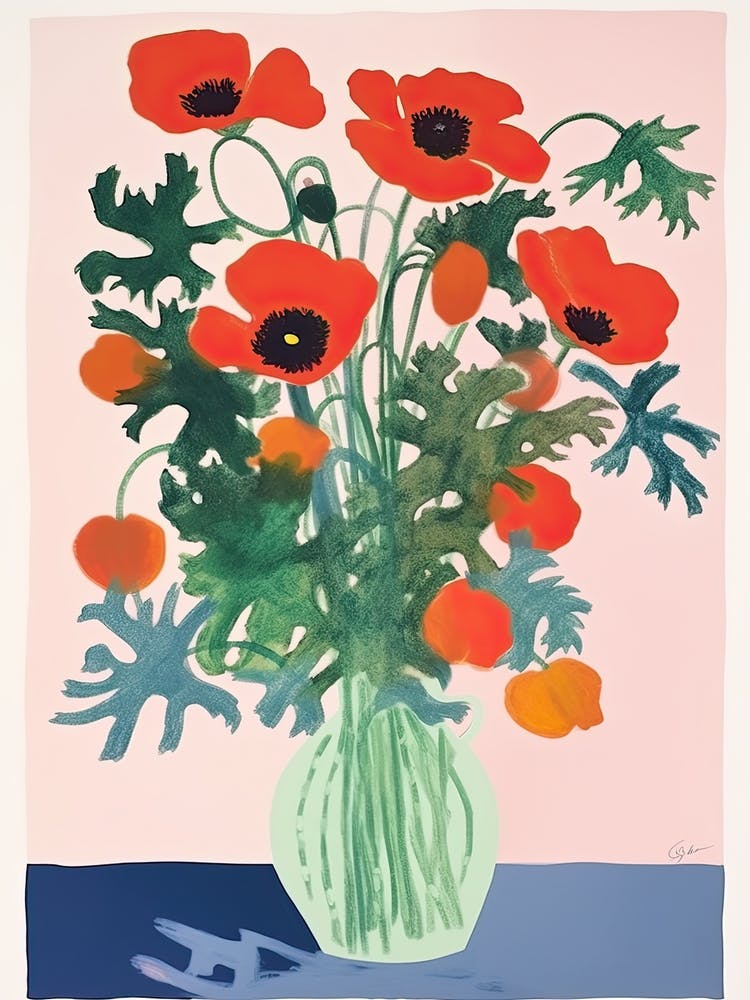 Peonies  Bouquet Flower Illustration 4