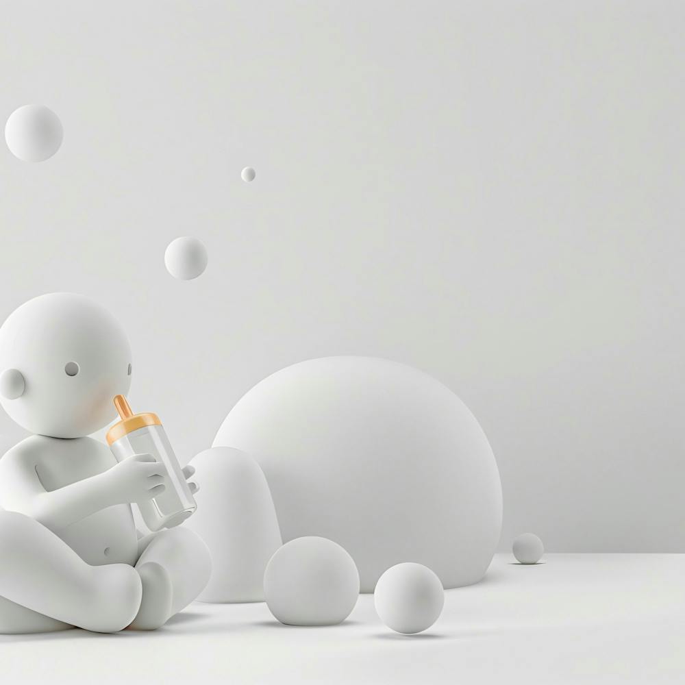 Baby Boy Holding Bottle
