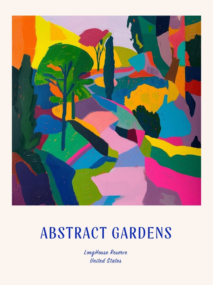 Colourful Gardens Longhouse Reserve Usa 2 Blue Poster