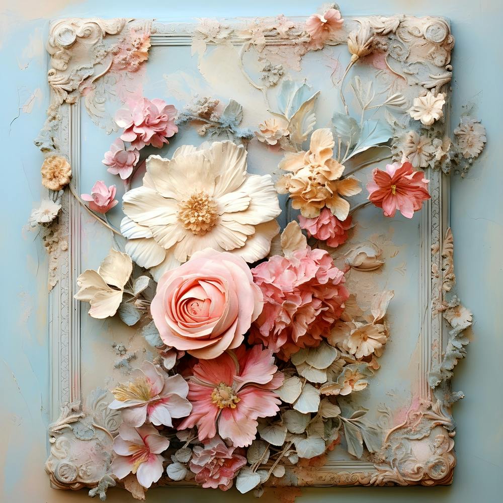 Vintage Pastel Flowers 2