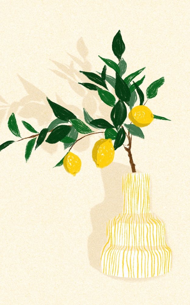 Lemon In Vase