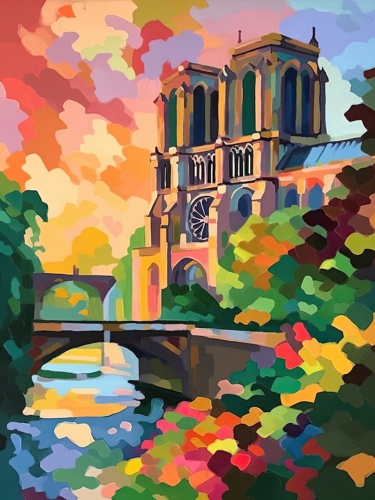 Notre Dame Paris France Henri Matisse Style 1
