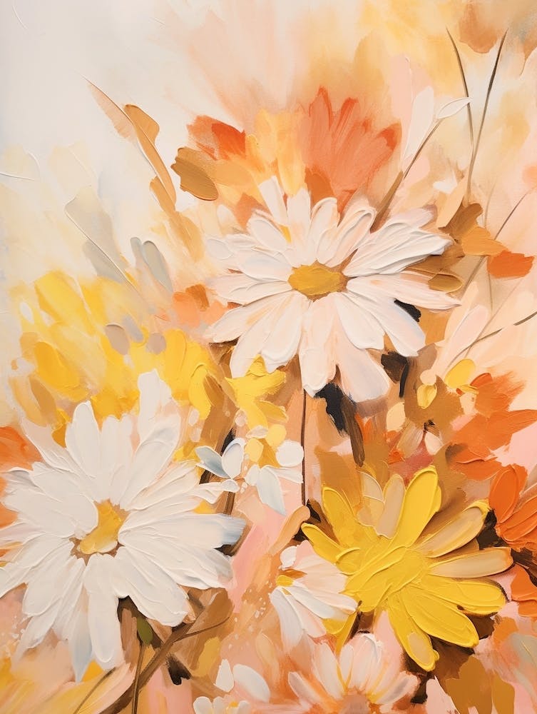 Fall Flower Painting Daisy 3