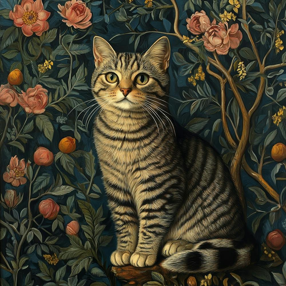 Cat In The Garden Art