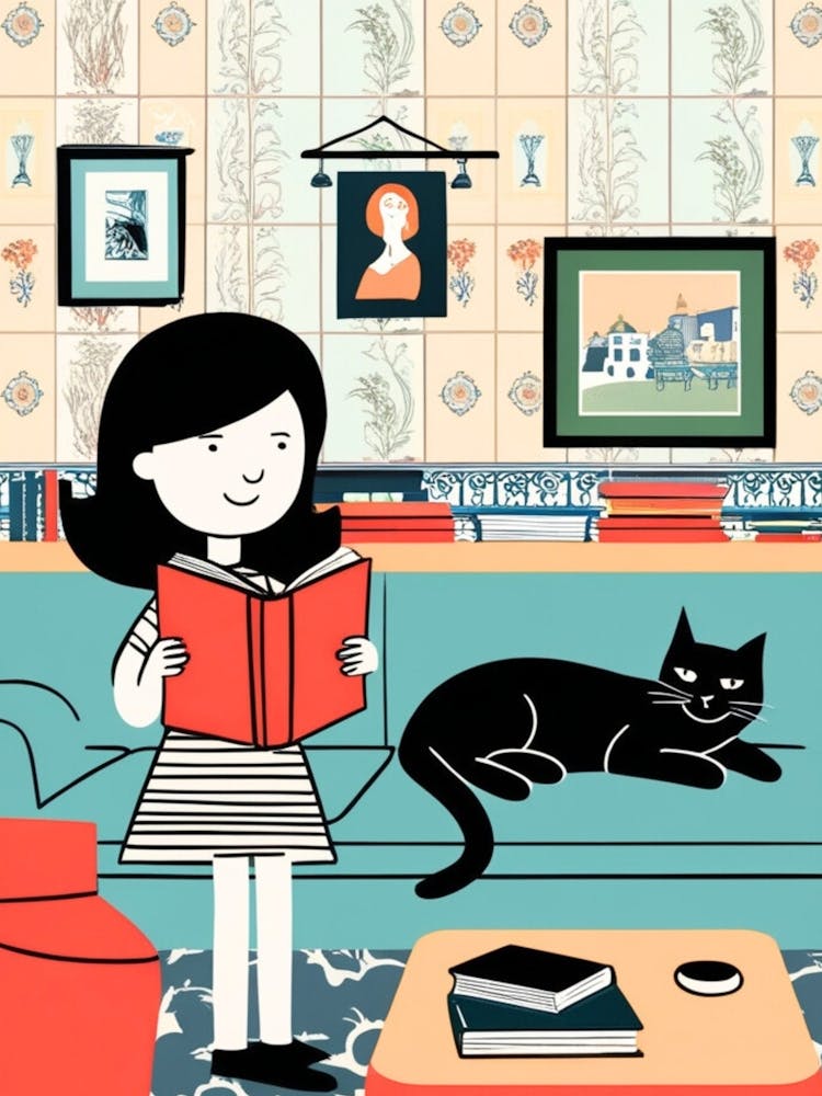 Girl Reading A Book 6