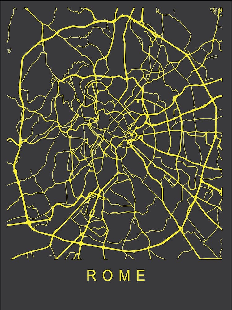Rome Map Neon