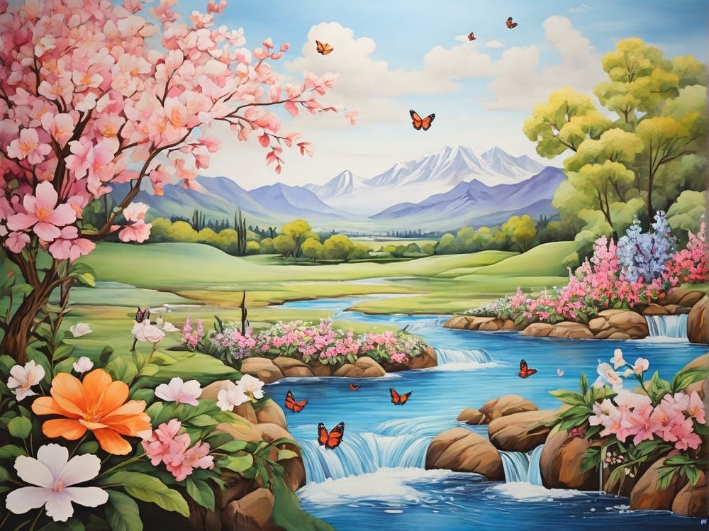 Blossoms And Butterflies